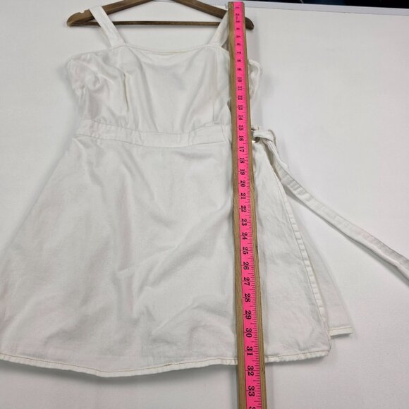 Sincerely Jules White Belted Sleeveless Romper Size Large Beach Resortwear - Picture 10 of 11